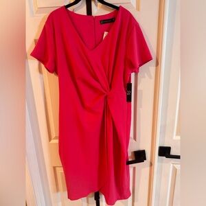 New York & Company Vivid Pink Midi Dress XXL NWT